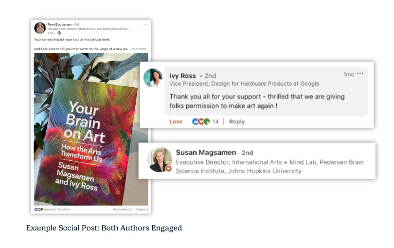 viral post of pam buchanans where the authors engaged 